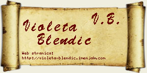 Violeta Blendić vizit kartica
